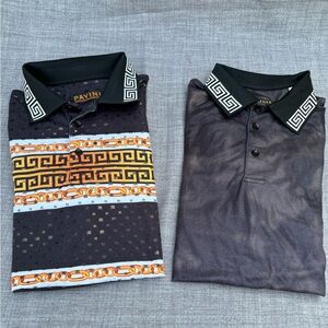 Pavini Black and Gold Polo Shirts